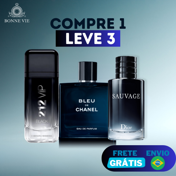 COMPRE 1 LEVE 3  - Sauvage | Bleu | 212 - (100ml) [PROMOÇÃO DE ANIVERSÁRIO]